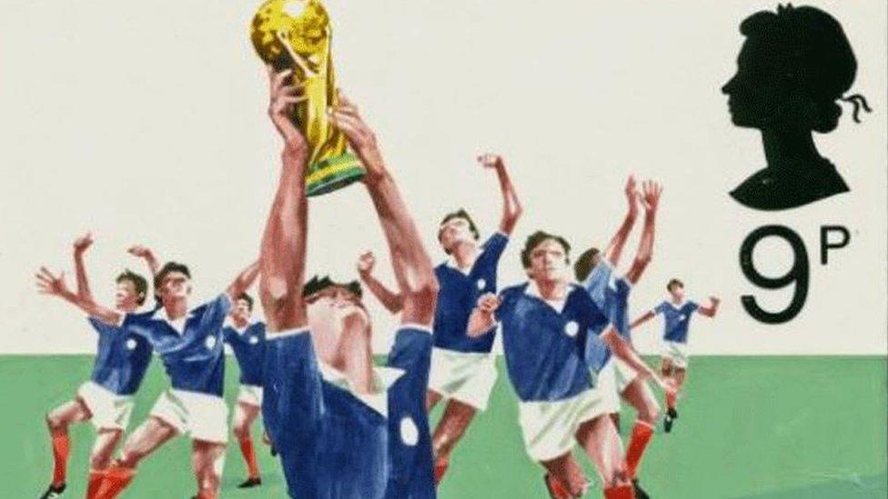 Scotland winning the 1978 World Cup stamp