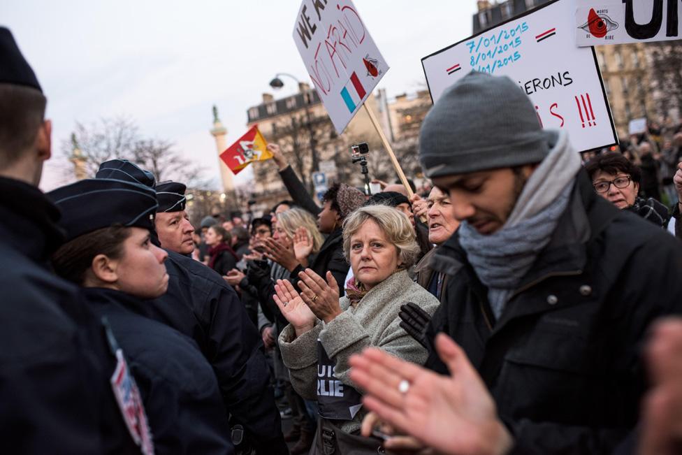 Paris: national unity rally - 11 January, 2015.