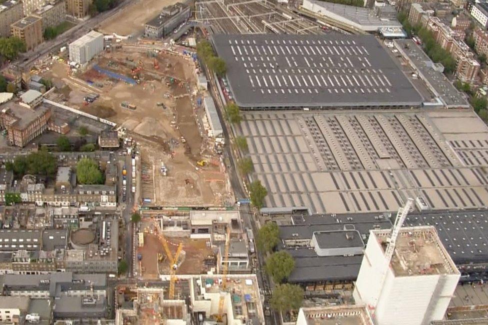 Aerial of Euston