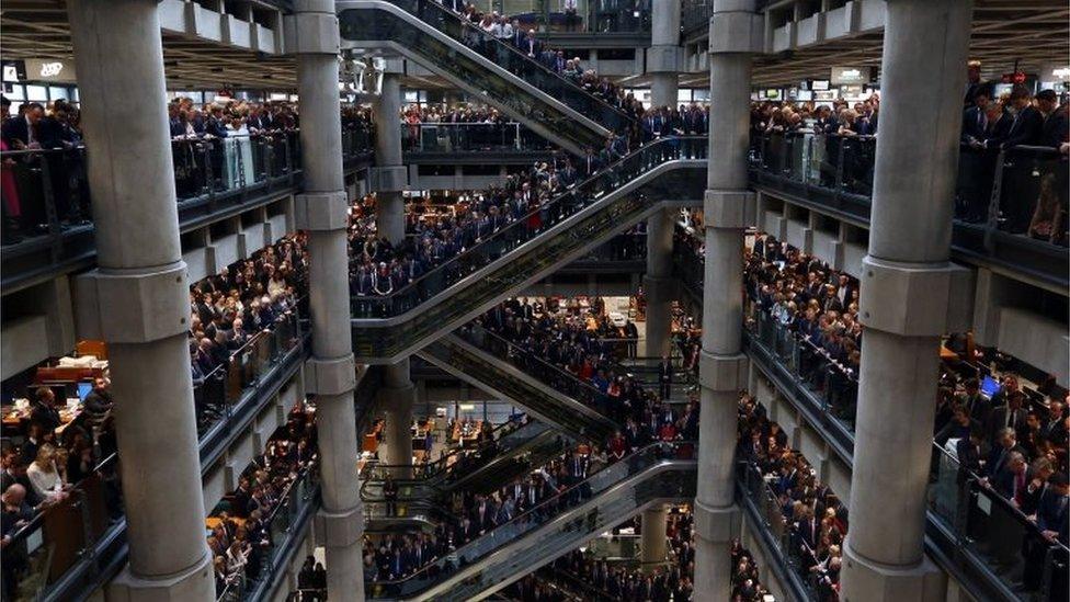 Inside Lloyds building