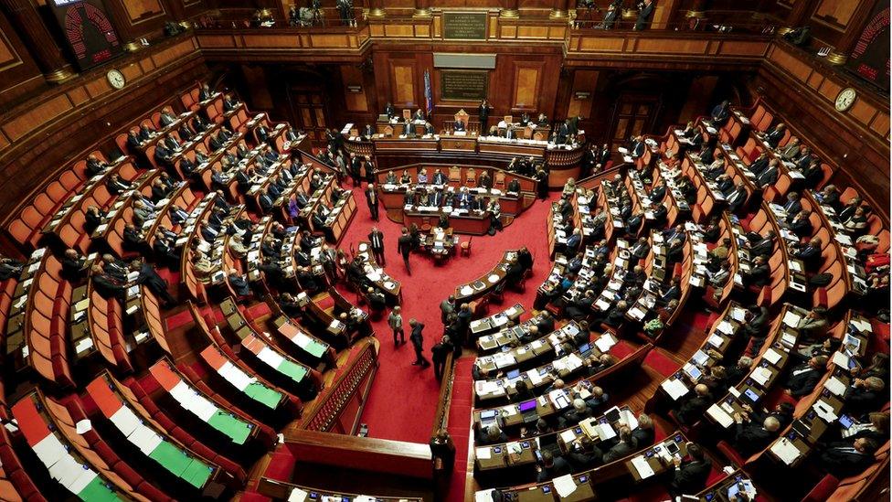 A general view of the Italian Senate