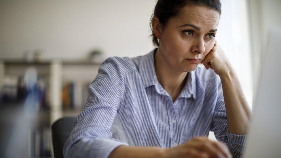 Woman at computer