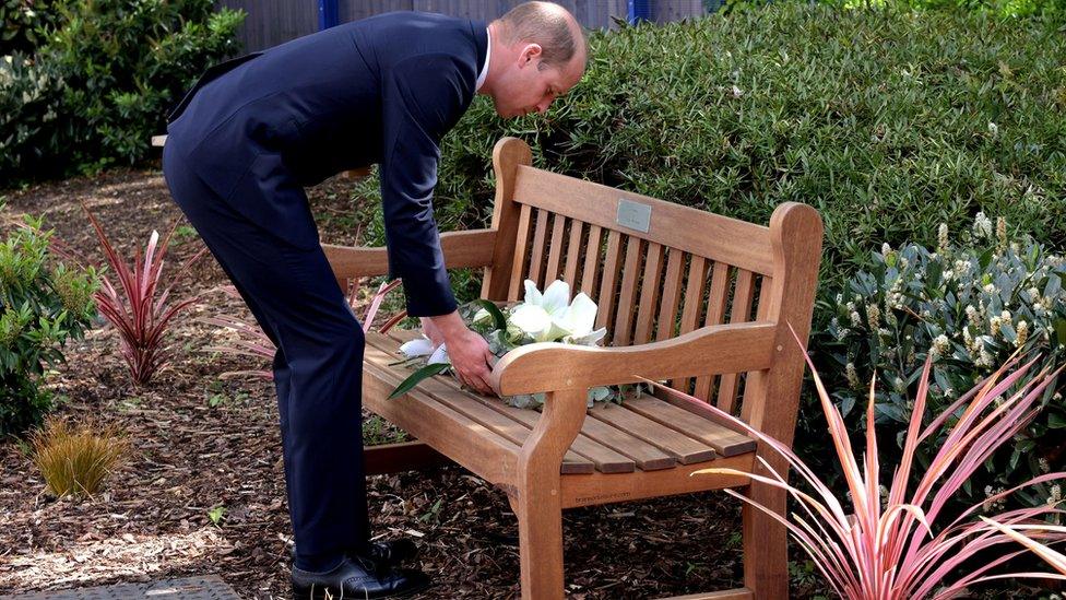 The Duke of Cambridge lays a wreath in memory of Sgt Matt Ratana