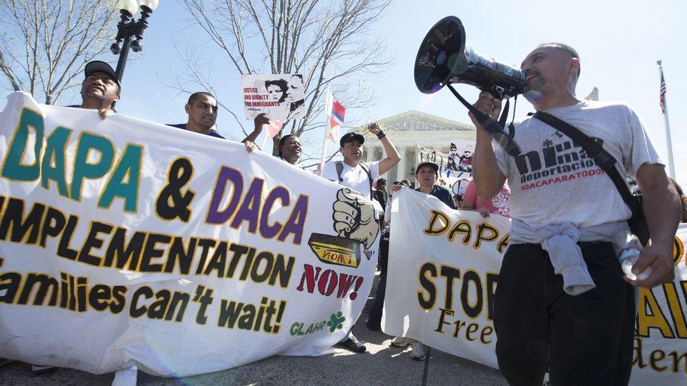 Protesters outside of the US Supreme Court