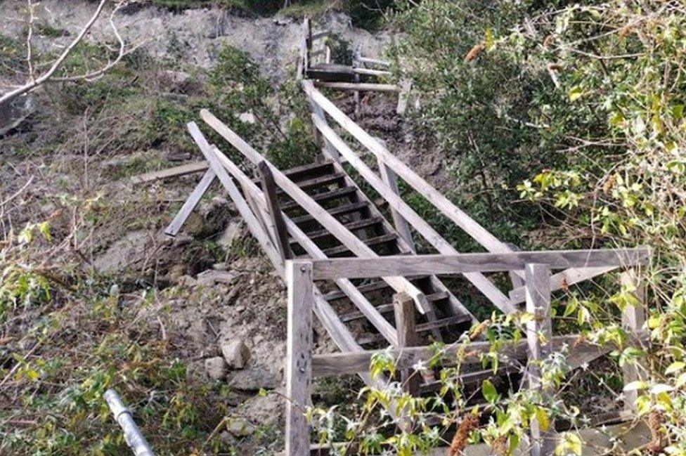 Steps between Bonchurch and Luccombe