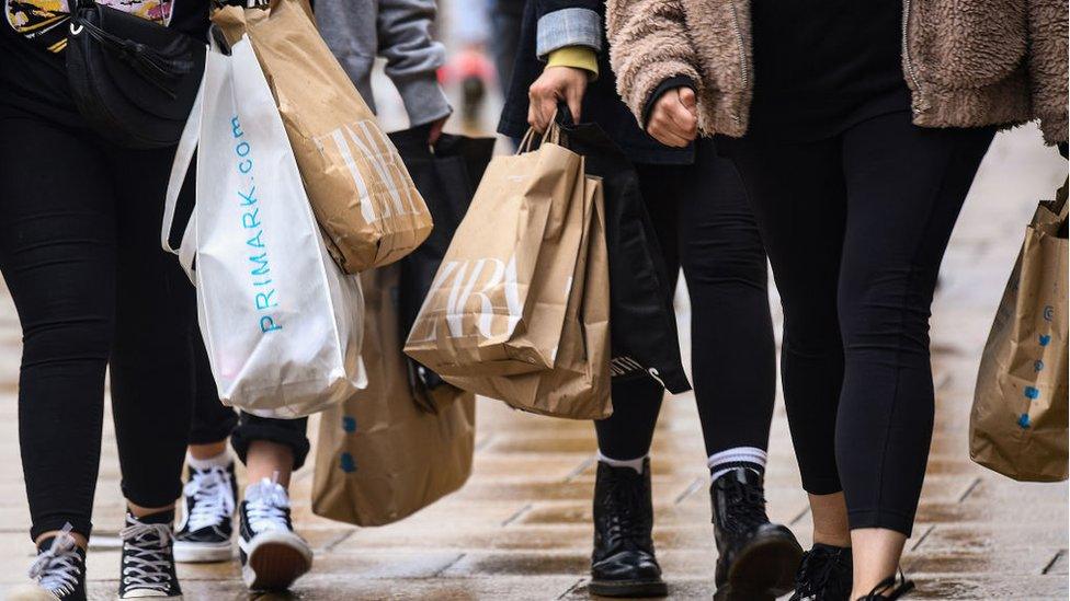 Shoppers in Edinburgh