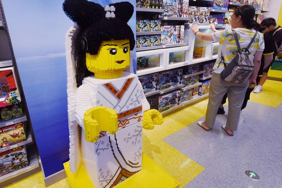 Display in lego store