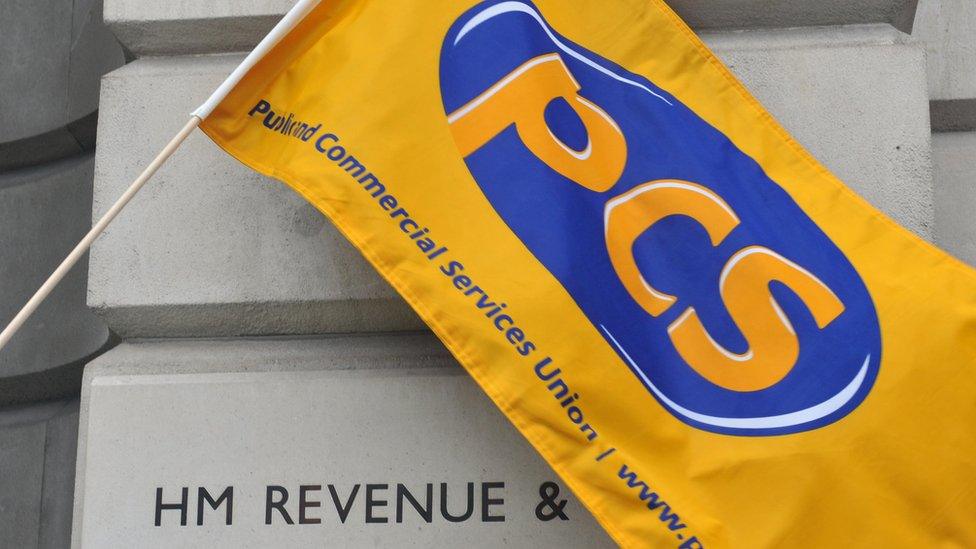 PCS flag outside HMRC office