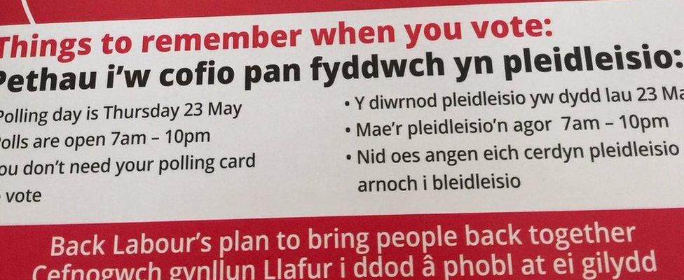 Welsh Labour leaflet