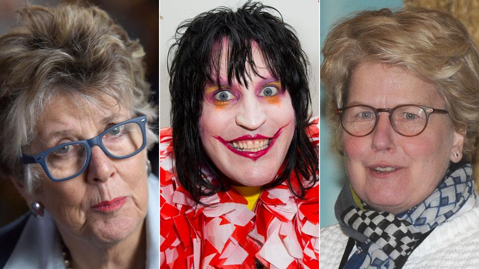 Prue Leith, Noel Fielding and Sandi Toksvig