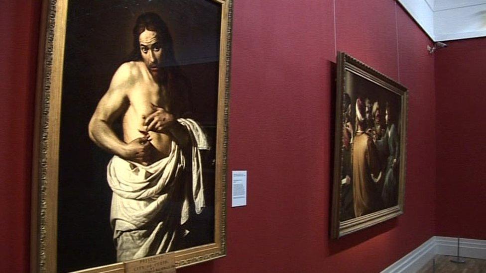 Caravaggio painting of Christ