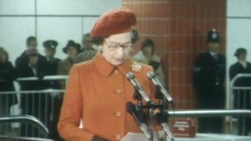 The Queen opening the Tyne and Wear Metro