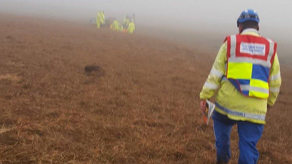 Rescue of dog at Dunnet Head