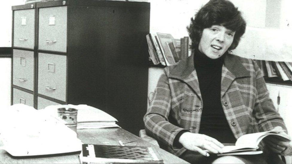 Lagan College's first principal Sheila Greenfield pictured in the early 1980s