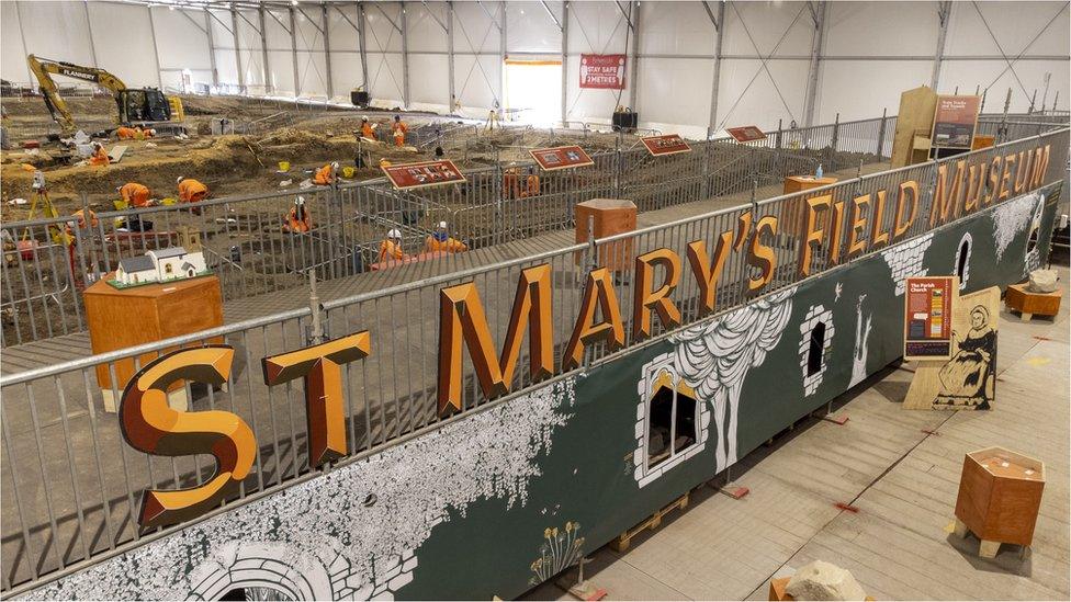 Field museum at the St Mary's Old Church excavation site