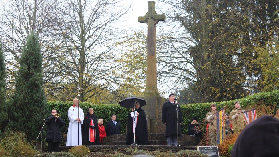 Remembrance Sunday service in Daventry