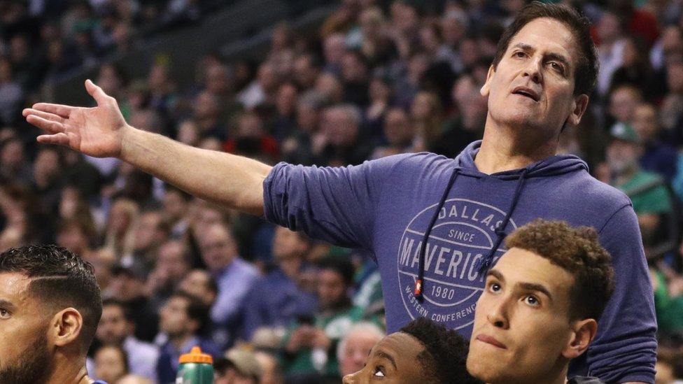 Mark Cuban at a Mavericks game