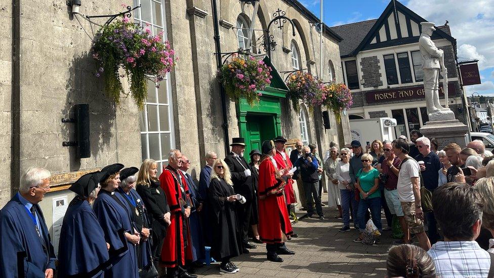 Crowds in Cowbridge