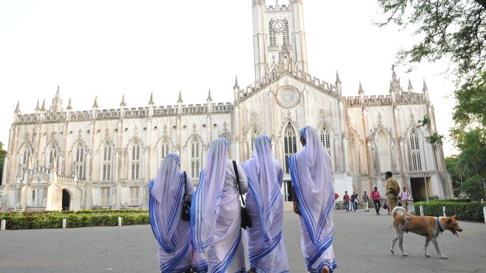 Representational image of four Missionaries of Charity women