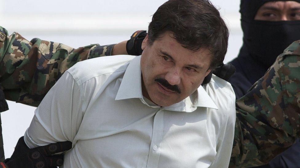 Joaquin "El Chapo" Guzman after his capture in 2014