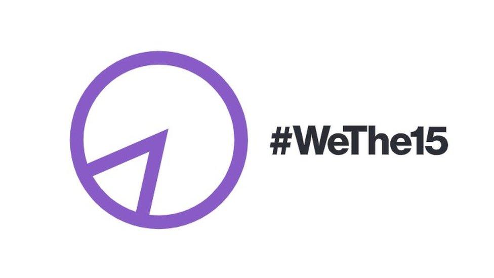 WeThe15 logo and hashtag