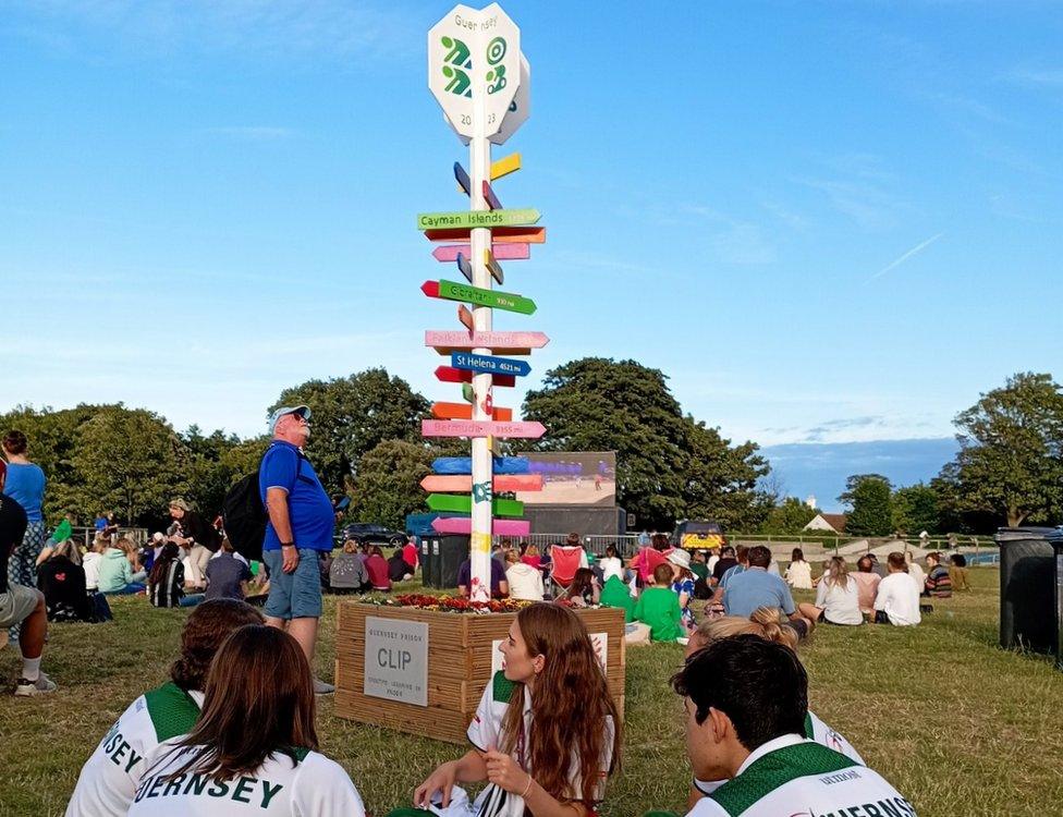 Island Games signpost