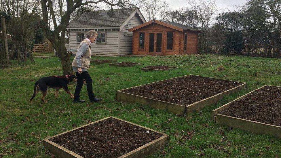 Viv Morgan in the gardens