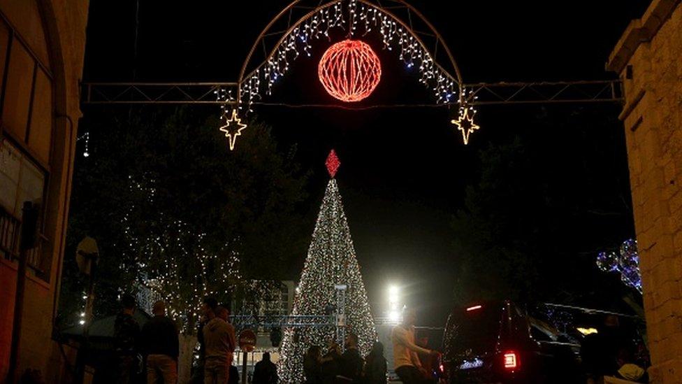 christmas tree in bethlehem