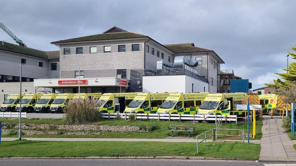 Ambulances outside Treliske