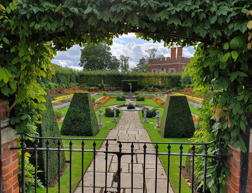 Gardens behind a gate