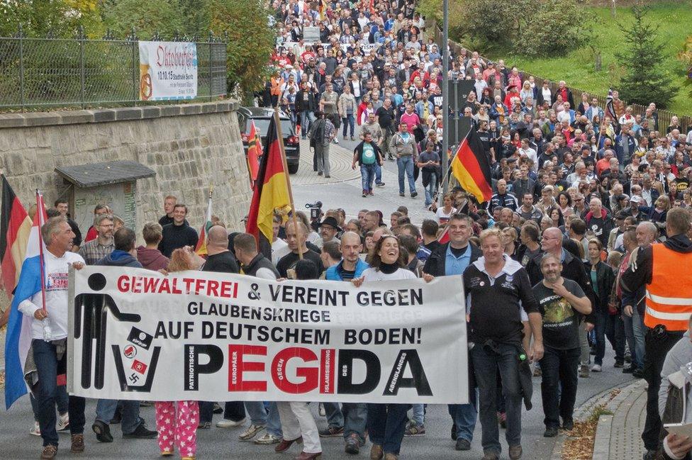 Sebnitz - Pegida rally, 4 Oct 15