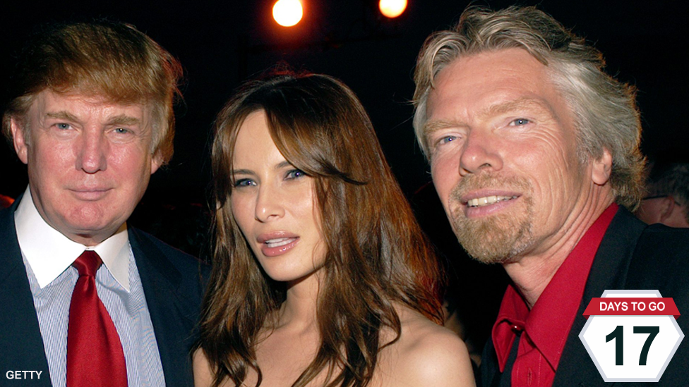 Donald and Melania Trump with Richard Branson in New York - 24 July 2002