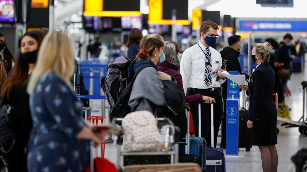 People at Heathrow Airport