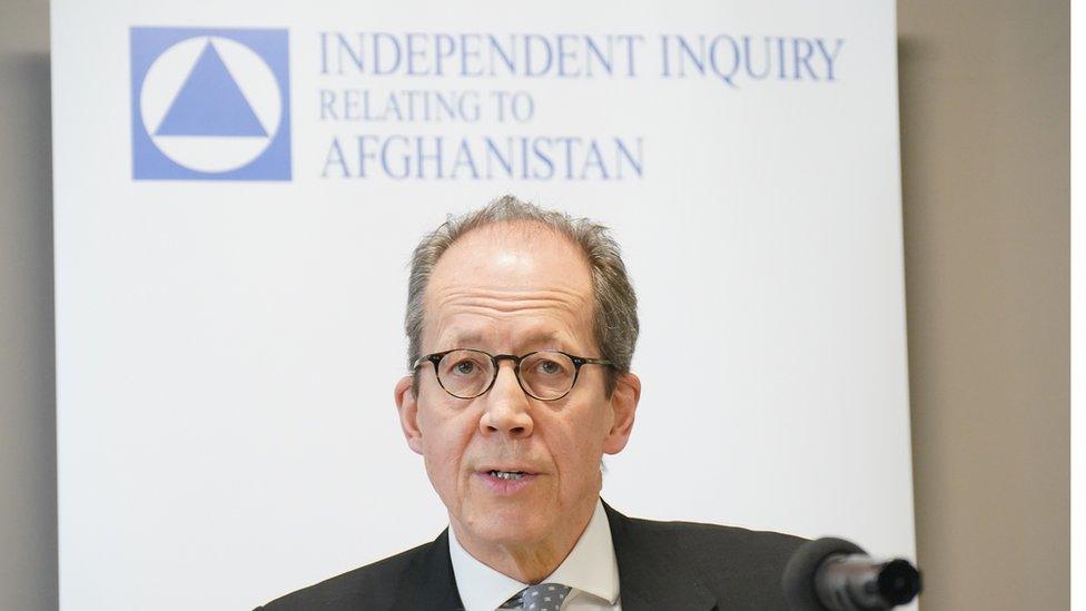 Lord Justice Haddon-Cave (Sir Charles Haddon-Cave), Chair of the Independent Inquiry relating to Afghanistan IIA), reads an opening statement during the inquiry's official launch at the International Dispute Resolution Centre, in London.