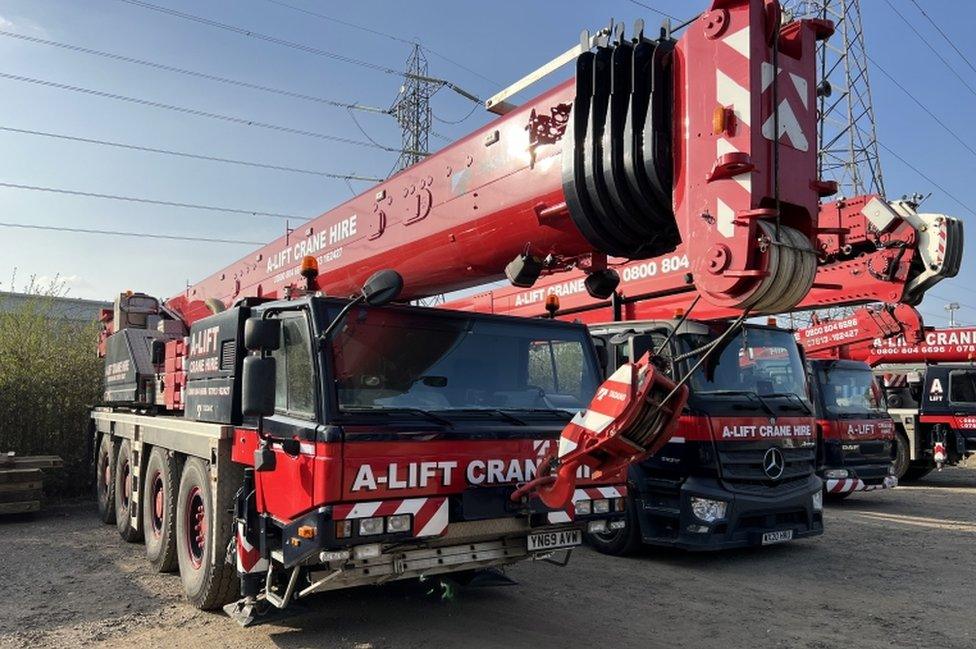 Crane at A-Lift crane company, Wellingborough