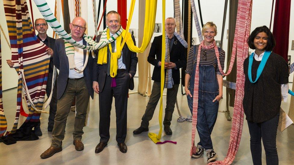 The Museum of the Year judges (with Hepworth director Simon Wallis) at Hepworth Wakefield