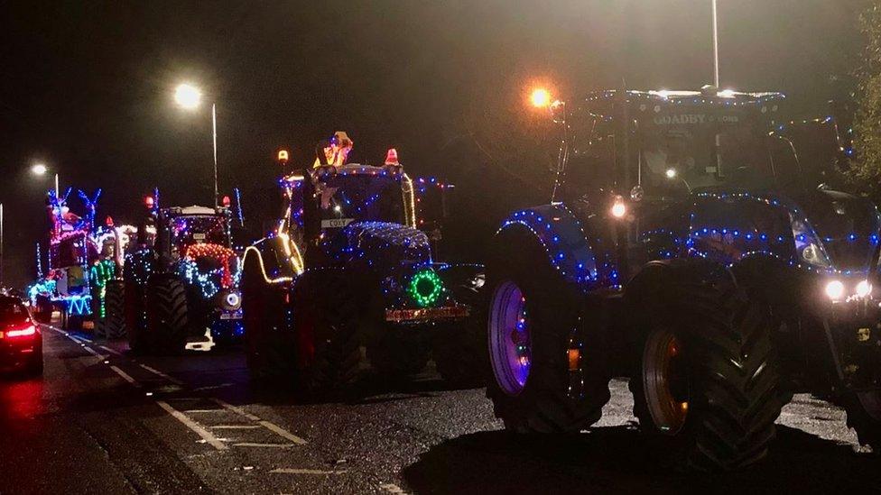 Christmas tractor parade