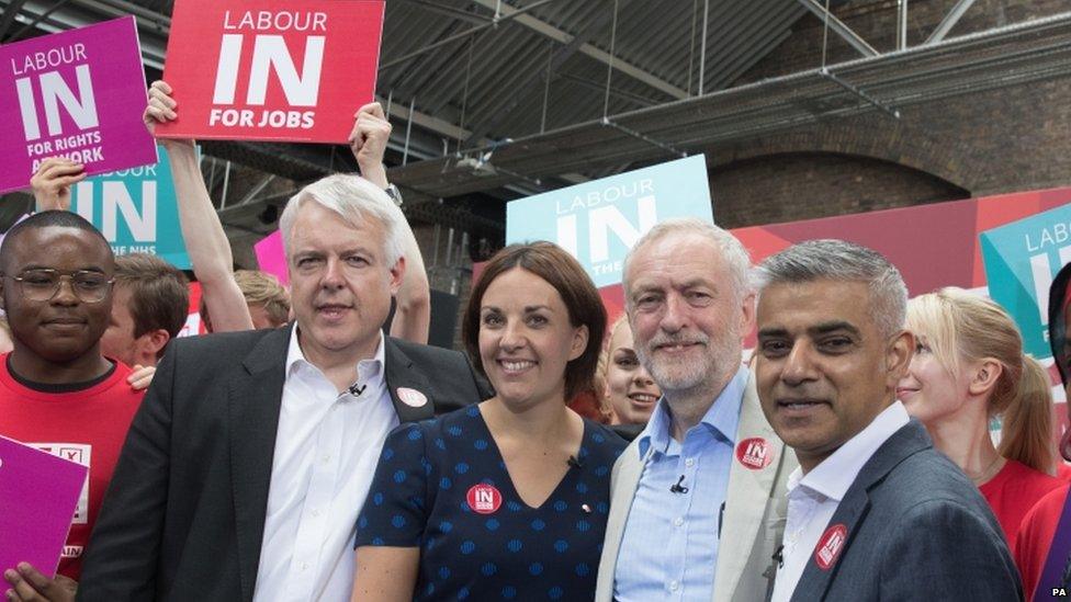 Carwyn Jones, Kezia Dugdale, Jeremy Corbyn and Sadiq Khan