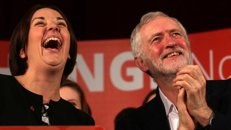 Kezia Dugdale and Jeremy Corbyn