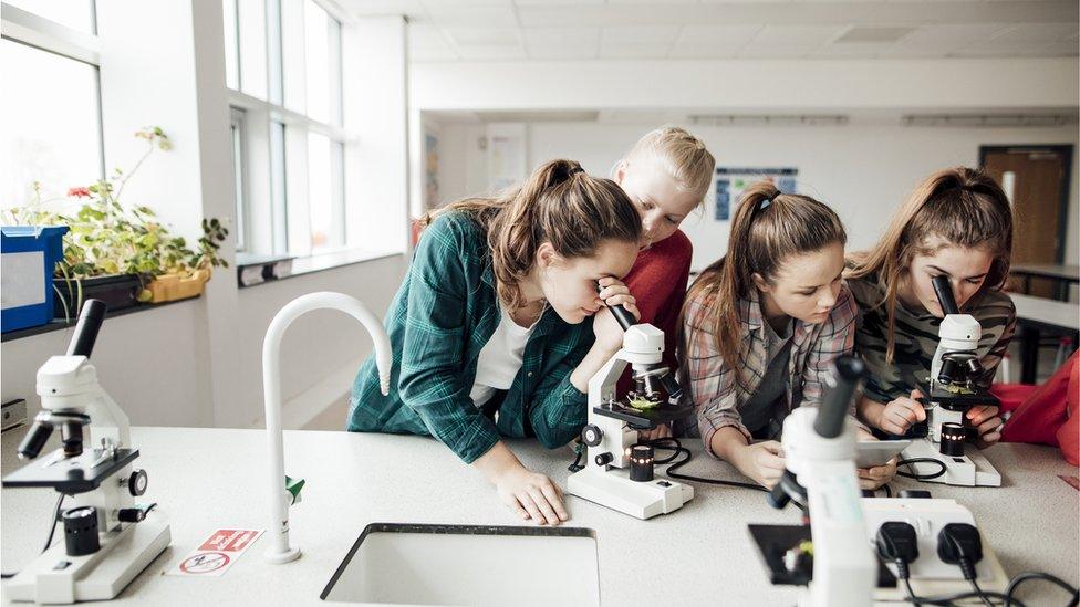 kids doing science