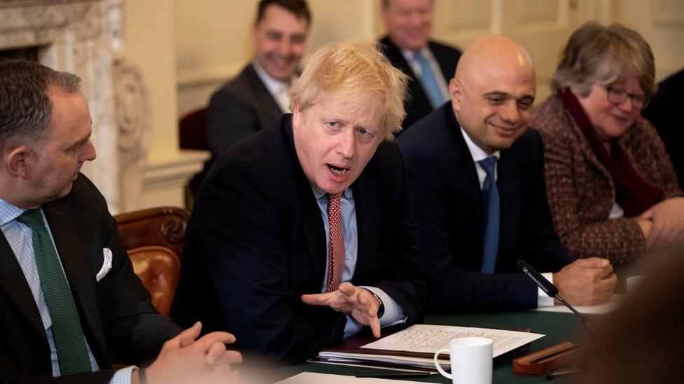 Boris Johnson at cabinet