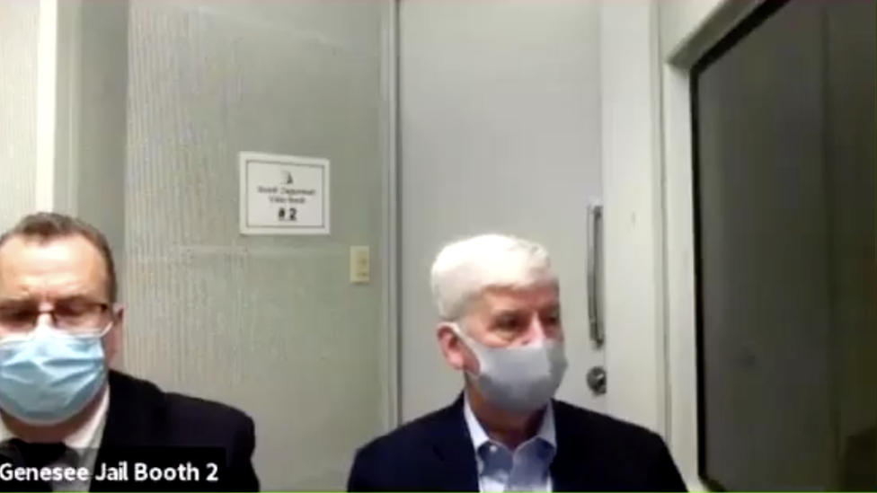 Snyder appeared in court with his lawyer via Zoom