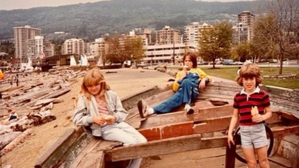 Gabby Logan with brother Daniel and sister Louise