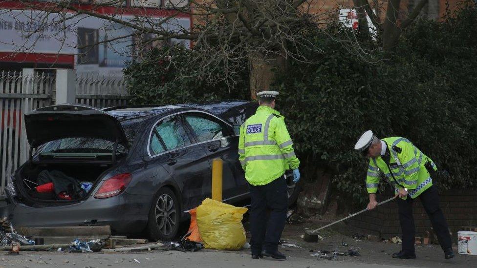 scene of car crash