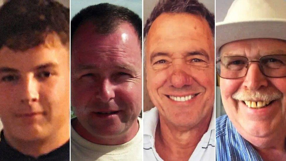 Luke Wheaton, 16,, Ray White, 57, Brian Vickery, 63, and Mike James, 64