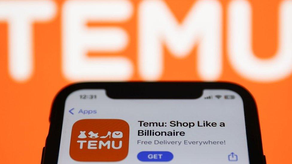 The Temu app and logo