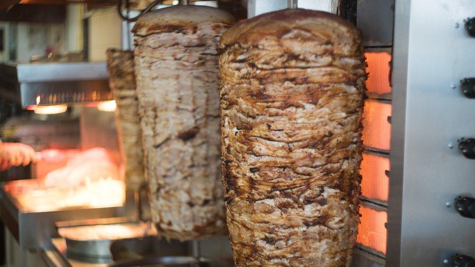 Kebab-meat.
