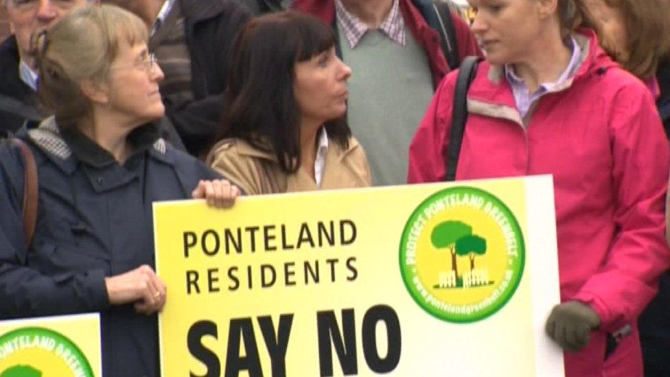 Ponteland protest