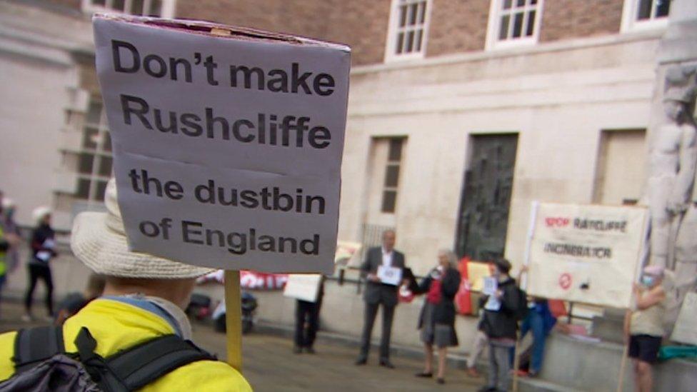 Protest outside Nottinghamshire County Council