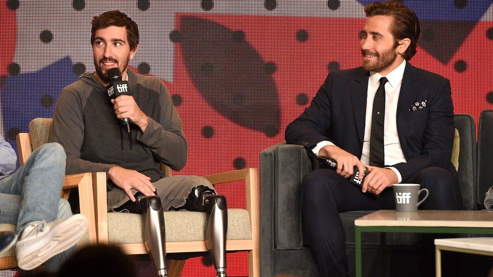 Jeff Bauman and Jake Gyllenhaal